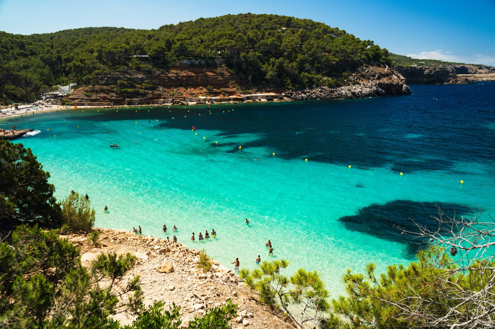A turquoise bay on the Ibiza coast
